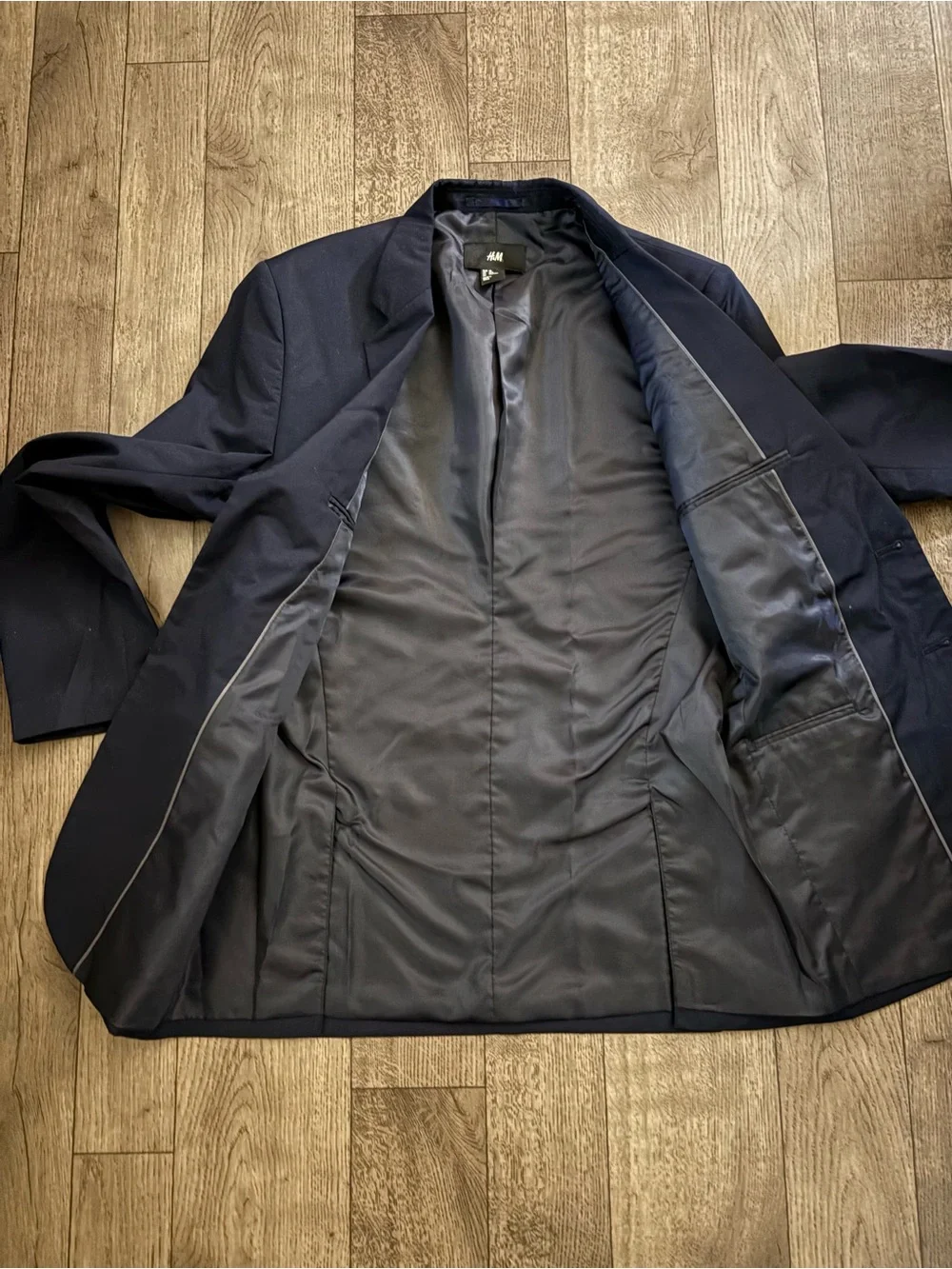 H&M Men's Dark Navy Single-Breasted Blazer